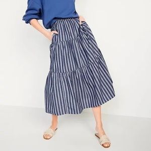 Old Navy Tired Striped Maxi Skirt (M)